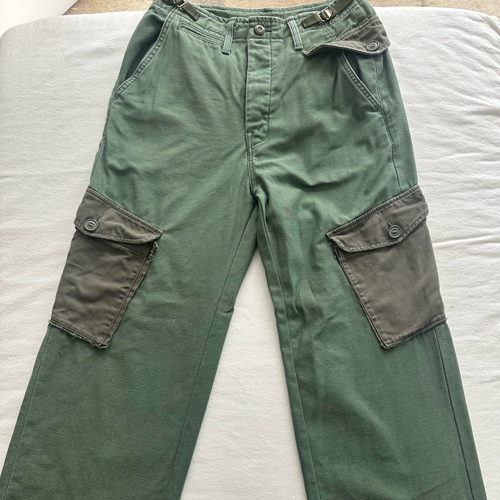 MOTHER Two-Tone Green Jeans